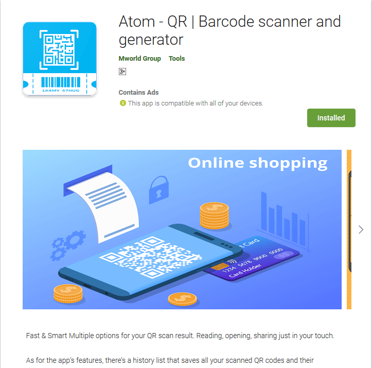 Atom QR code